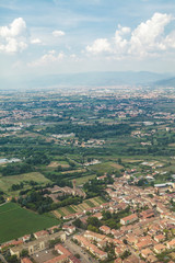 Fototapeta na wymiar Aerial of the Tuscany countryside near to Florence, Italy.