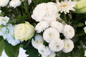 Flower bouquet in a vase isolated