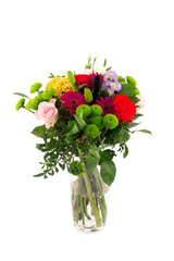 Obraz premium Flower bouquet in a vase isolated