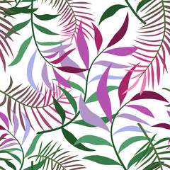 Materiał do szycia Abstract tropical leaves seamless pattern.