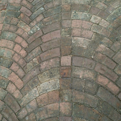 the streets of red brick paving