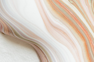 Mixed orange fluid paint
