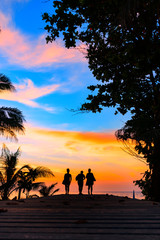 Beautiful sunset at the beach