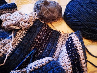 knitting, striped plaid, handmade3