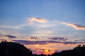 sunset in the clouds