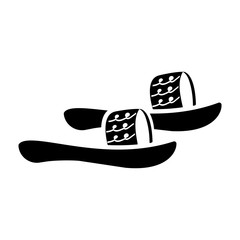 slipper icon design, flat style trendy collection