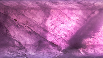 Macro photo of the face of an amethyst.
