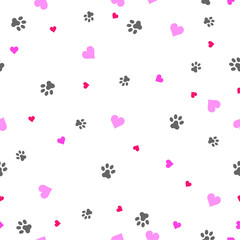 Dog Paw Cat Paw heart love puppy foot print 
