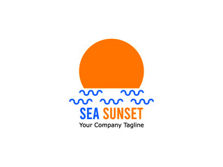 Sea Sunset Logo Template