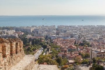 Fototapeta na wymiar Aerial view of Thessaloniki, Greece