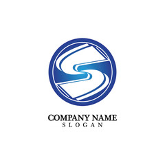 Fototapeta premium Business corporate letter S logo design vector.