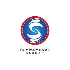 Business corporate letter S logo design vector.