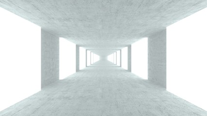 3d render white clean empty room abstract background