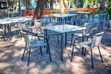 no people on the street terrace