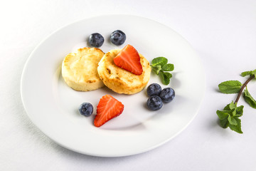 Image with curd pancakes