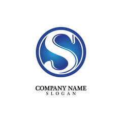 Business corporate letter S logo design vector.