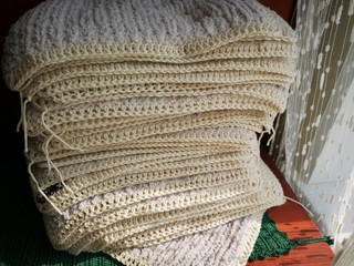 knitting, grey plaid, handmade, squares7