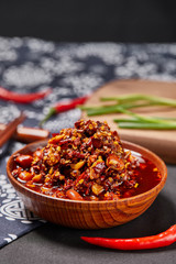 Chinese food chili oil sauce
