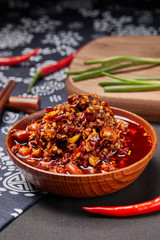 Chinese food chili oil sauce