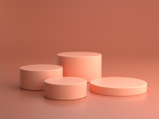 3d render ofbackground with a pedestal and a showcase, abstract minimal concept, blank space, simple clean design, minimalist mockup