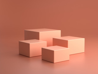 3d render ofbackground with a pedestal and a showcase, abstract minimal concept, blank space, simple clean design, minimalist mockup