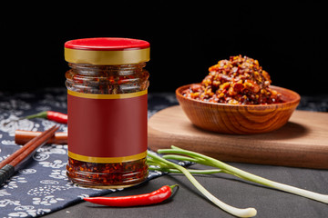 Chinese food chili oil sauce