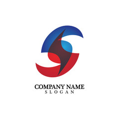 Business corporate letter S logo design vector.