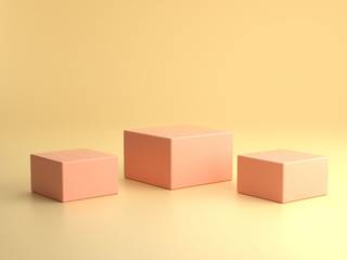 3d render ofbackground with a pedestal and a showcase, abstract minimal concept, blank space, simple clean design, minimalist mockup