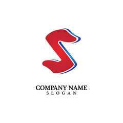 Business corporate letter S logo design vector.