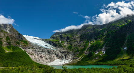 Naklejka na ściany i meble Bøyabreeen Gletscher in Norwegen, Scandinavien