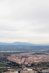 Obraz premium Aerial view of the old town in City of Arts Valencia, Spain