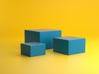 Obraz premium 3d render ofbackground with a pedestal and a showcase, abstract minimal concept, blank space, simple clean design, minimalist mockup