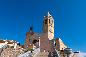 Landscape of Sitges in Barcelona, Spain