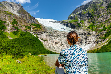 Naklejka premium Bøyabreeen Gletscher in Norwegen, Scandinavien