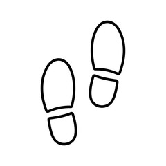 Shoe print icon. Vector illustration foot symbol on white background.