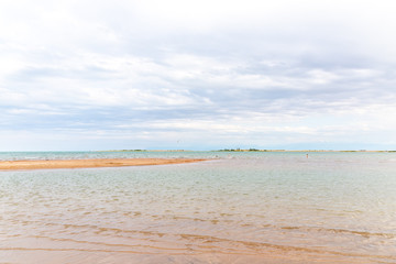 Kapchagay reservoir. Almaty region, Kazakhstan republic