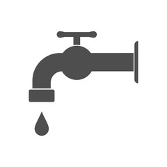 Tap water vector illustration, Hygiene solid design icon.