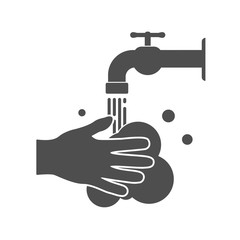 Hand sanitizer icon. Hands wash icon and hands logo. Vector illustration