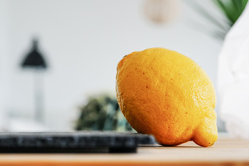 lemon on the table
