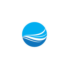 Water wave logo icon illustration