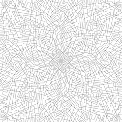 Geometric mandala coloring book. Abstract pattern. Circles and lines, shapes. Beautiful relaxation black and white ornament. Large size, meditative drawing. Coloring book page.