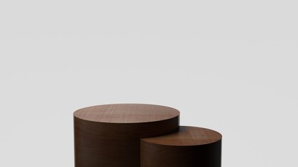 3d render ofbackground with a pedestal and a showcase, abstract minimal concept, blank space, simple clean design, minimalist mockup