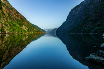 Blick auf den Hylsjord in Suldal, Norwegen