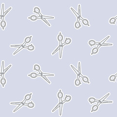 Wrapping paper - Seamless pattern of symbols hairdresser salon for vector graphic design