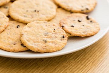 Detalle de unas galletas cookies