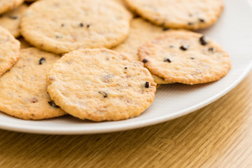 Detalle de unas galletas cookies