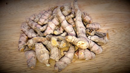 Fototapeta premium Herb Fresh turmeric root background
