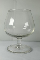 empty glass on a table