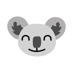 cute koala wild animal flat style icon