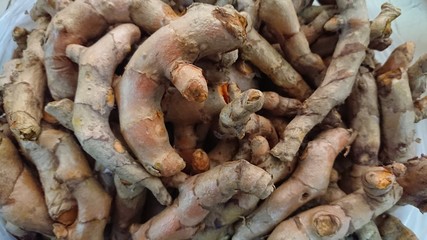Herb Fresh turmeric root background
